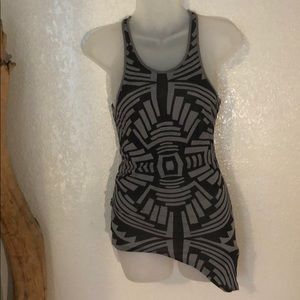 Torn by Ronny Kobo black and grey tank top small